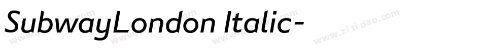SubwayLondon Italic字体转换